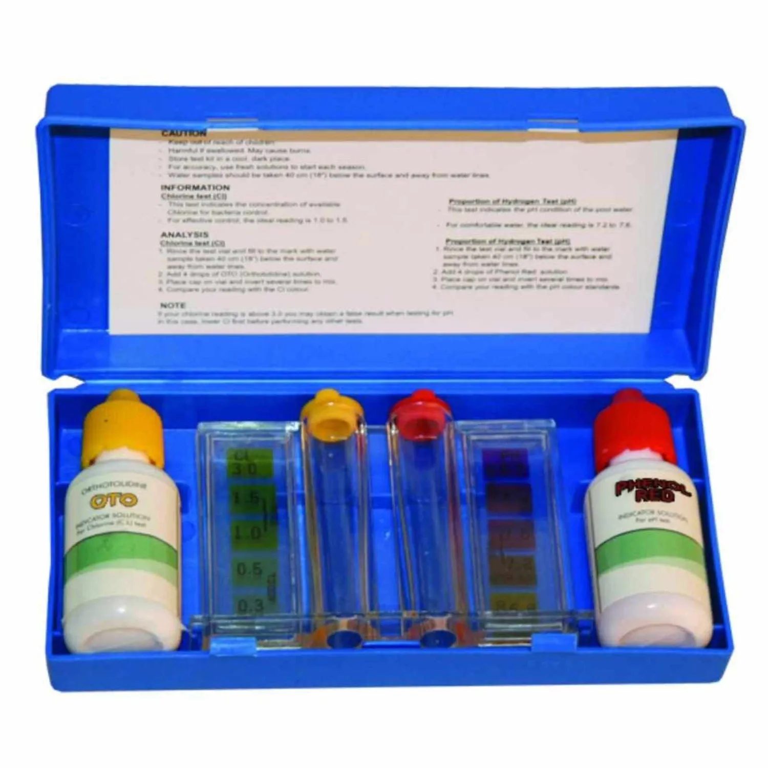 Kit analizador de cloro y pH